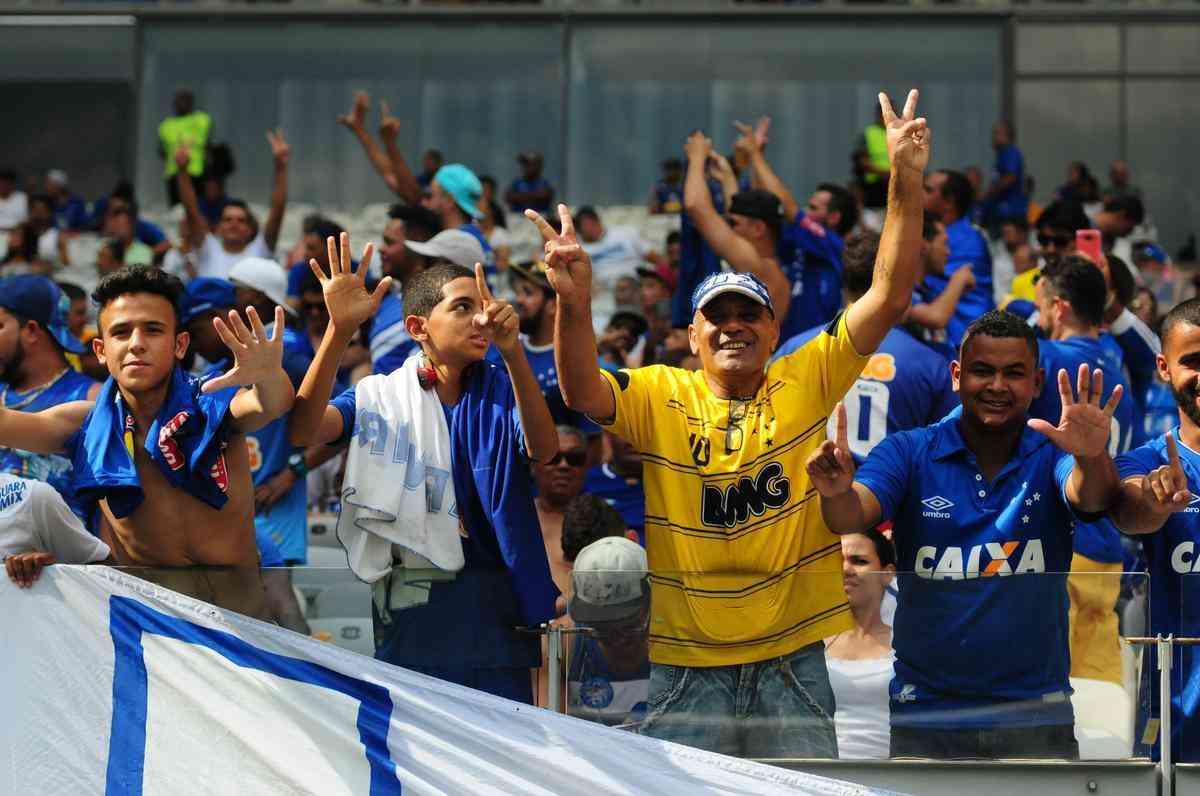 Fotos das torcidas no Mineirão no clássico entre Cruzeiro e Atlético