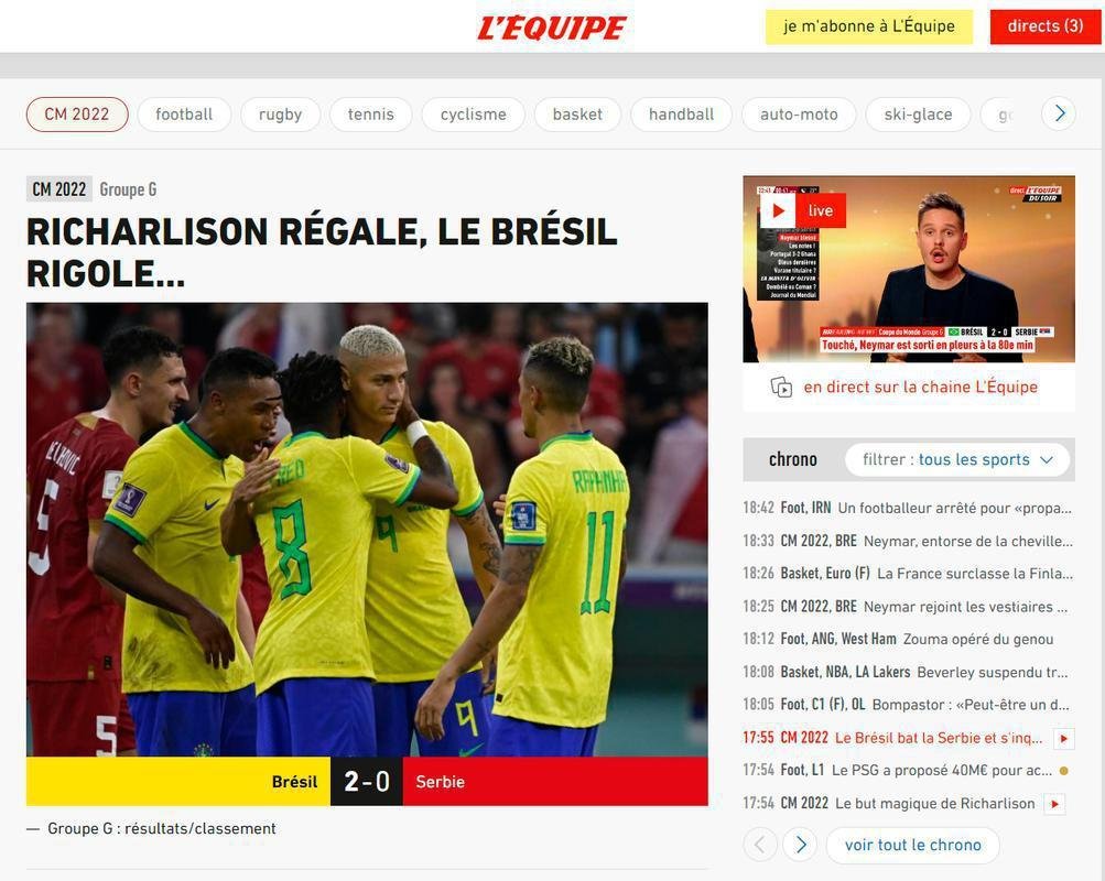 L'Equipe, da Frana
