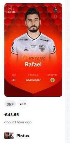 Rafael - 43,55 euros (R$ 277,33) pela carta rara