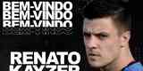 O Atltico-GO anunciou a contratao por emprstimo de Renato Kayzer, que tem direitos econmicos ligados ao Cruzeiro