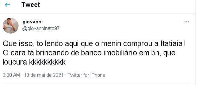 Atleticanos 'aprovaram' a compra da Itatiaia por Rubens Menin