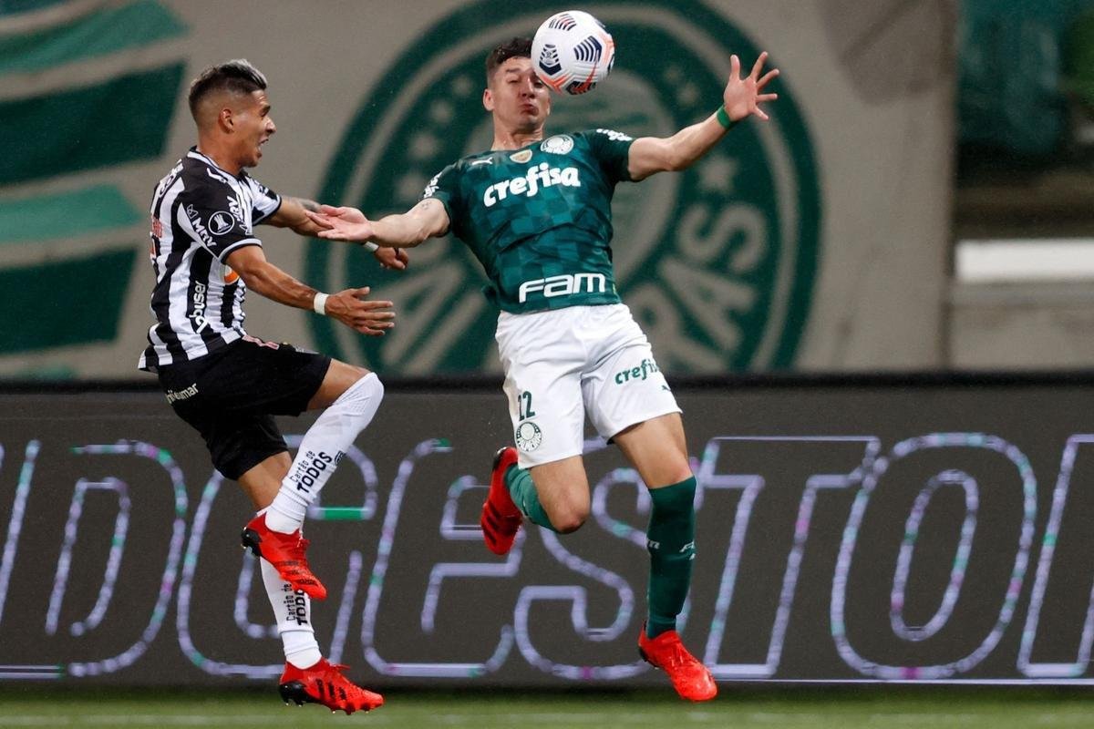 Fotos do jogo de ida da semifinal da Copa Libertadores de 2021, entre Palmeiras e Atltico, no Allianz Parque, em So Paulo