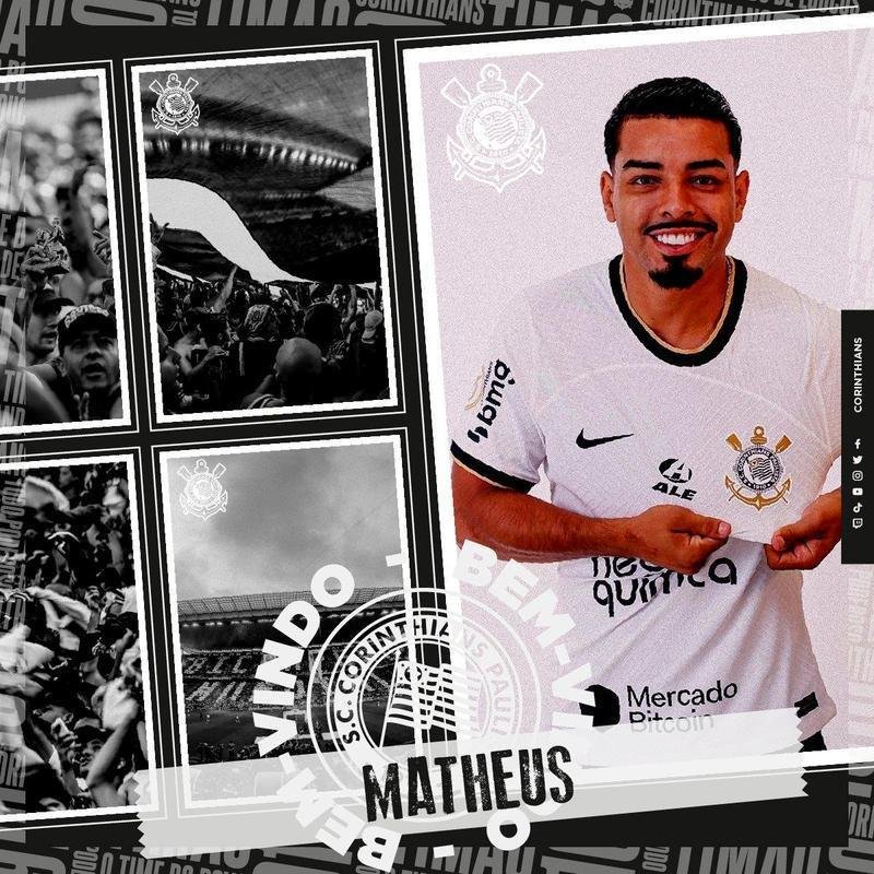 Corinthians anunciou o lateral-esquerdo Matheus Bidu
