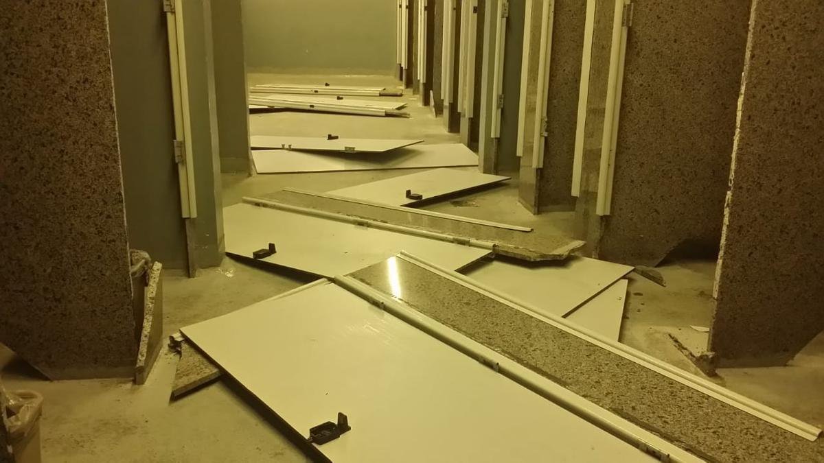 Imagens dos estragos causados por torcedores no Mineiro