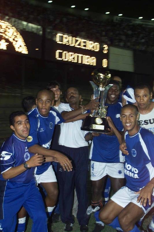 Em 2001, o Cruzeiro seguiu com Topper e Fiat. A Topper lanou uma primeira camisa para a disputa da Copa Libertadores, com detalhes laterais brancos. O uniforme tambm foi usado em outros jogos, como na campanha do ttulo da Copa Sul-Minas daquele ano.