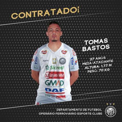 O Operrio anunciou a contratao do meia Toms Bastos, que estava no Paysandu