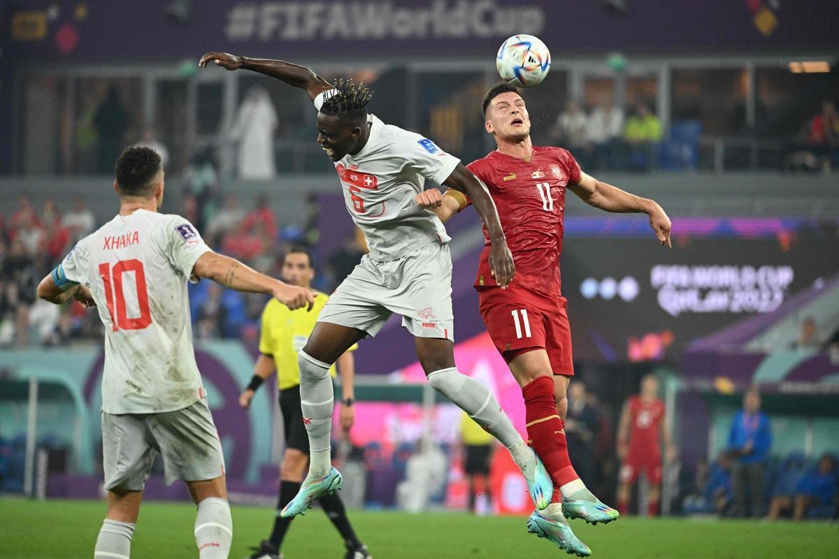 Srvia e Sua se enfrentaram pela 3 rodada do Grupo G da Copa do Mundo do Catar, no estdio 974, em Doha