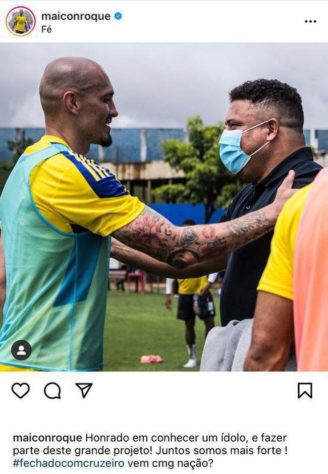 Aps encontro com Ronaldo, Maicon (zagueiro) afirma estar 