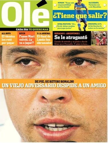 Ol para Ronaldo: 'Um velho adversrio se despede de um amigo'