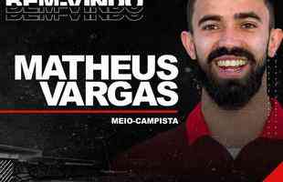 O Atlético-GO anunciou a contratação do meia Matheus Vargas, que estava no Fortaleza