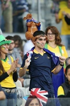 Torcedores no Mineiro durante jogo entre Brasil e Austrlia pelos Jogos Olmpicos do Rio
