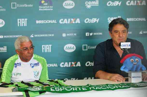 Tcnico Givanildo Oliveira foi apresentado no CT Lanna Drumond pelo presidente Marcus Salum e comandou seu primeiro treino visando ao jogo de quinta-feira, contra o Internacional, em Porto Alegre