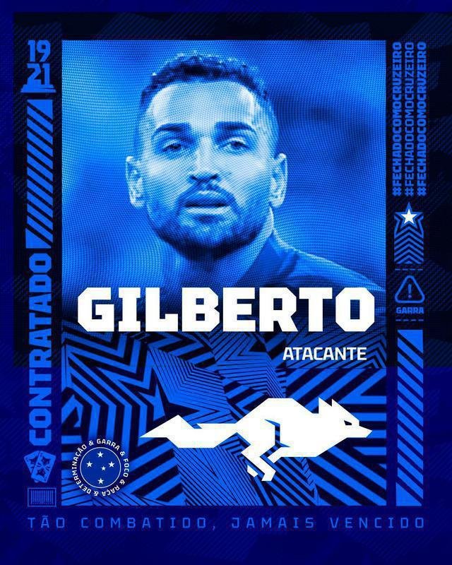 Cruzeiro anunciou o atacante Gilberto