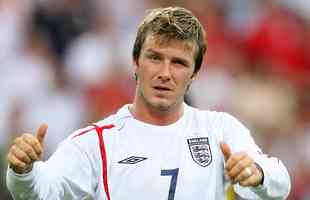David Beckham (Inglaterra) - Astro do futebol ingls disputou as Copas do Mundo de 1998, 2002 e 2006, parando nas oitavas e quartas de final (duas vezes)