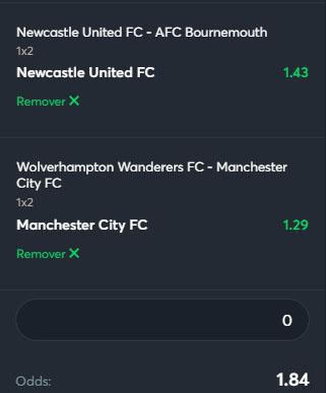 Newcastle vence a Bournemouth, Manchester City vence a Wolverhampton (cuota 1.84) - Consejo de apuestas dobles de la Premier League.  Newcastle, que hizo grandes inversiones en la temporada, tiene un