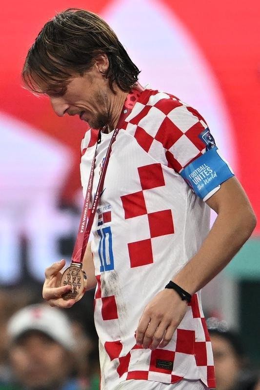 Festa e premiao da Crocia por terceiro lugar na Copa do Mundo de 2022, no Catar. Croatas venceram o Marrocos por 2 a 1, neste sbado (17) e conseguiram mais um feito histrico em Mundiais.