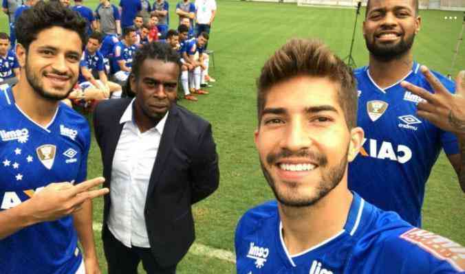 Jogadores do Cruzeiro fizeram a foto do ttulo da Copa do Brasil