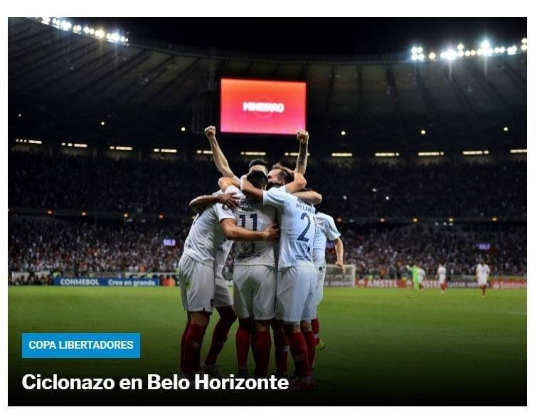 Portal D10, ligado ao jornal ltima Hora, manchetou com o termo Ciclonazo