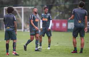 Jogadores do Atltico treinaram nesta tera-feira, vspera do jogo com o Defensor