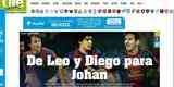 Ol (Argentina): 'De Leo e Diego, para Johan - Messi e Maradona se despediram de Cruyff atravs de suas contas em redes sociais'