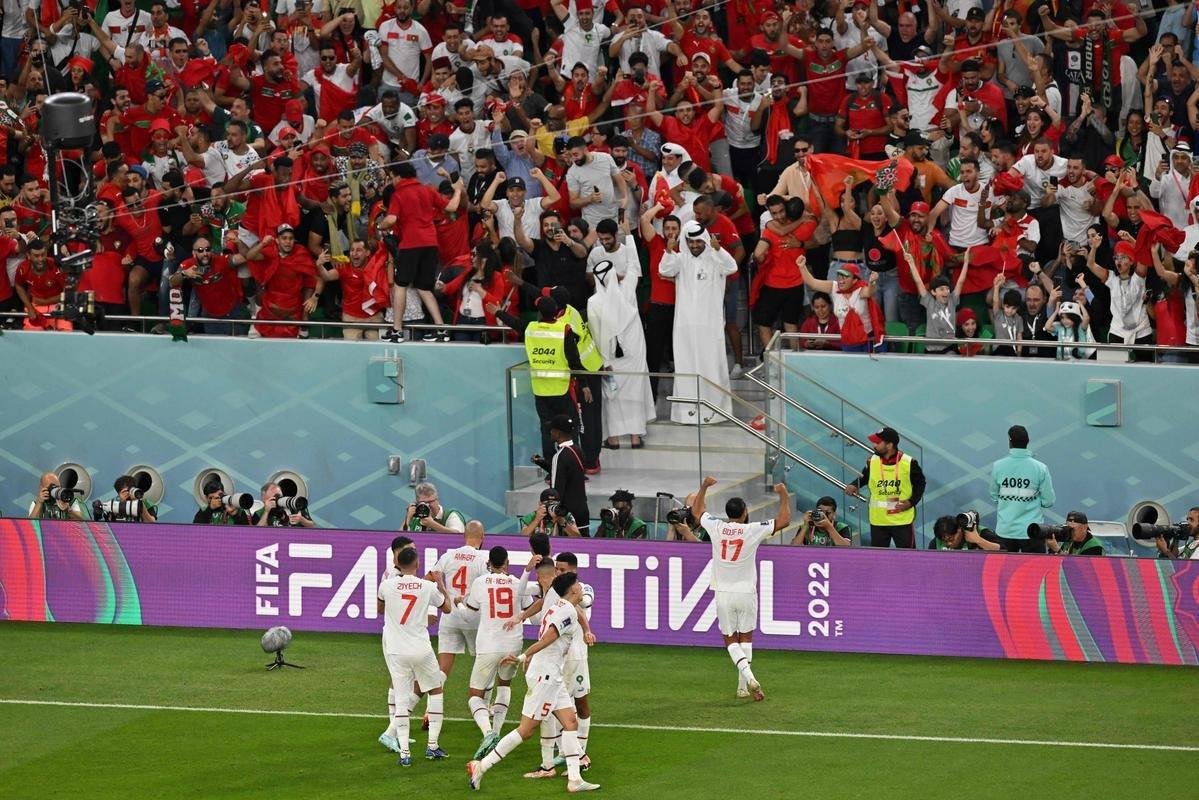 Blgica e Marrocos se enfrentaram no Estdio Al-Thumama