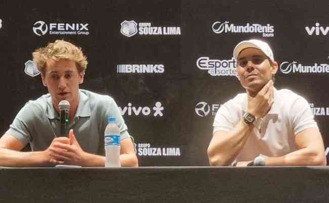 Tenistas Rafael Nadal e Casper Ruud participam de srie de eventos em Belo Horizonte