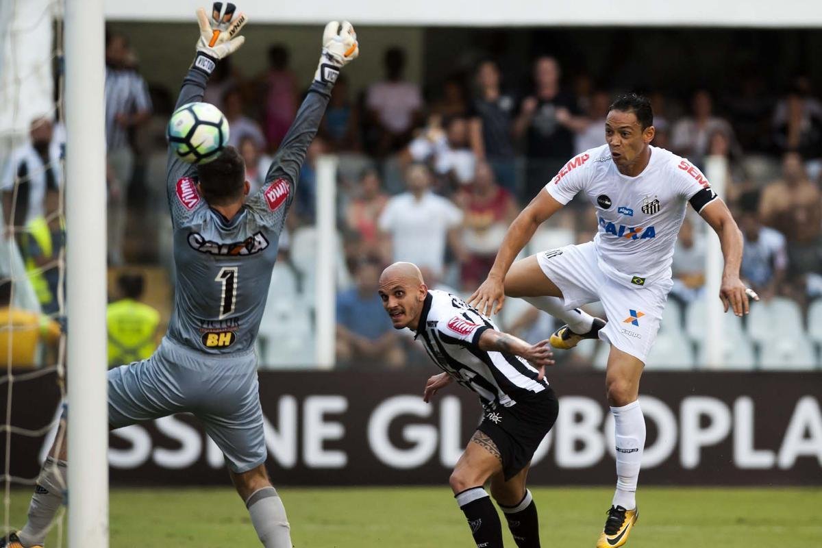 O Santos venceu o Atltico por 3 a 1 neste sbado, em jogo da 32 rodada do Campeonato Brasileiro