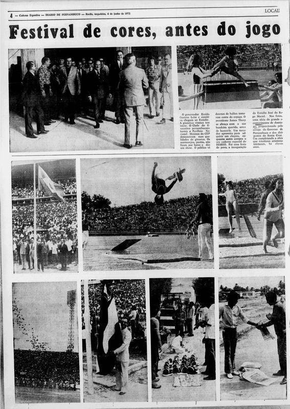 Edição especial do Diario de Pernambuco trouxe imagens da partida e de todo contexto da inauguração do Arruda.