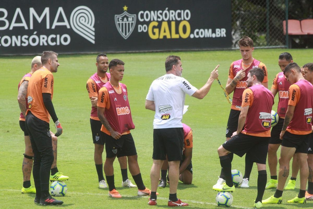 Treino do Atltico em preparao para o jogo de sbado, no Maracan