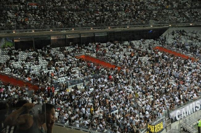 Torcida do Atltico no clssico contra o Amrica, no Mineiro, pela segunda rodada do Grupo D da Copa Libertadores de 2022