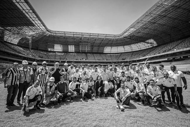 Na manh deste sbado (24/9), jogadores, comisso tcnica e diretoria do Atltico visitaram as obras da Arena MRV, futura casa do Galo.