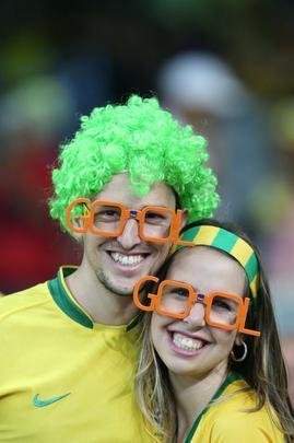Torcedores no Mineiro durante jogo entre Brasil e Austrlia pelos Jogos Olmpicos do Rio