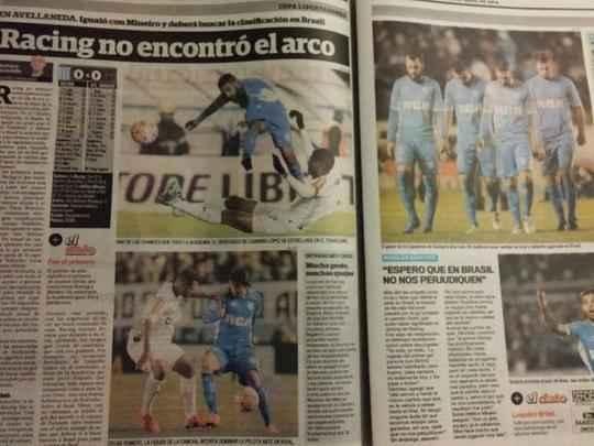 'Racing no encontrou o gol', relata La Crnica