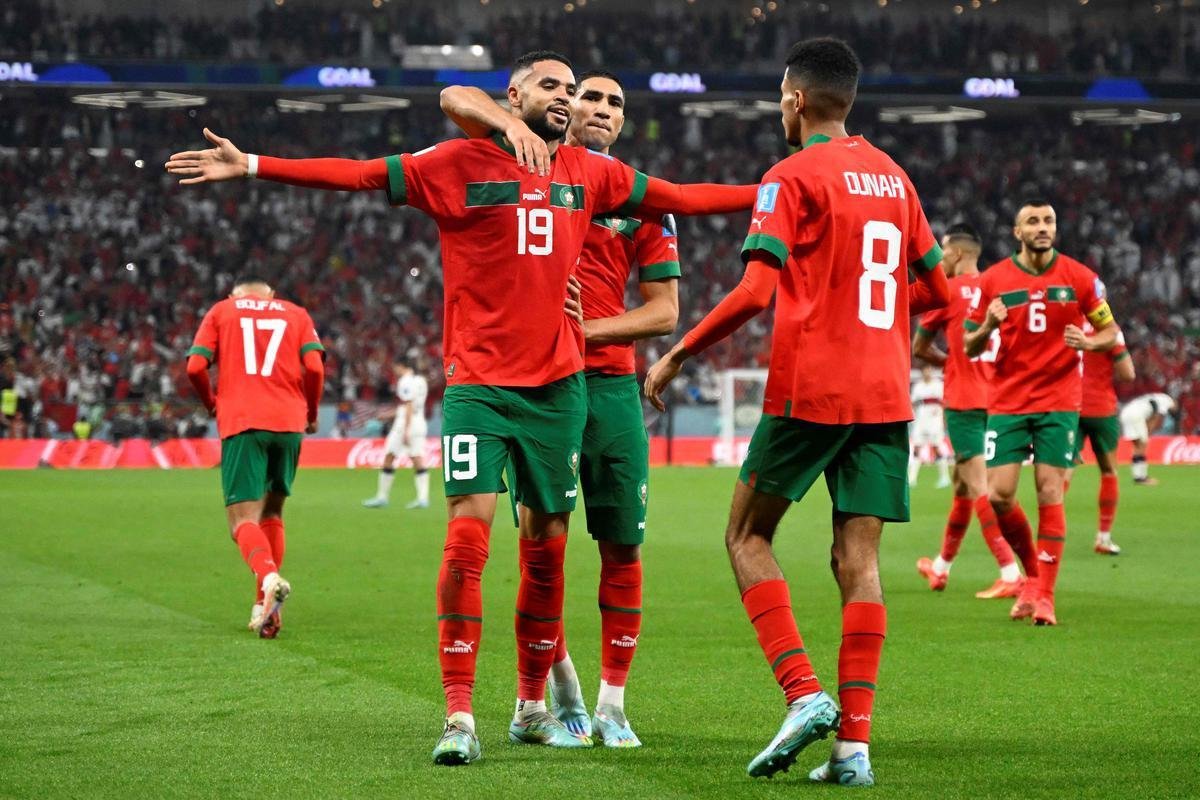 Fotos do jogo entre Marrocos e Portugal no Estdio Al-Thumama, no Catar, pela Copa do Mundo de 2022