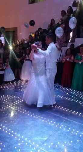 Rodrigo se casou com Karine em uma cerimônia temática do Atlético