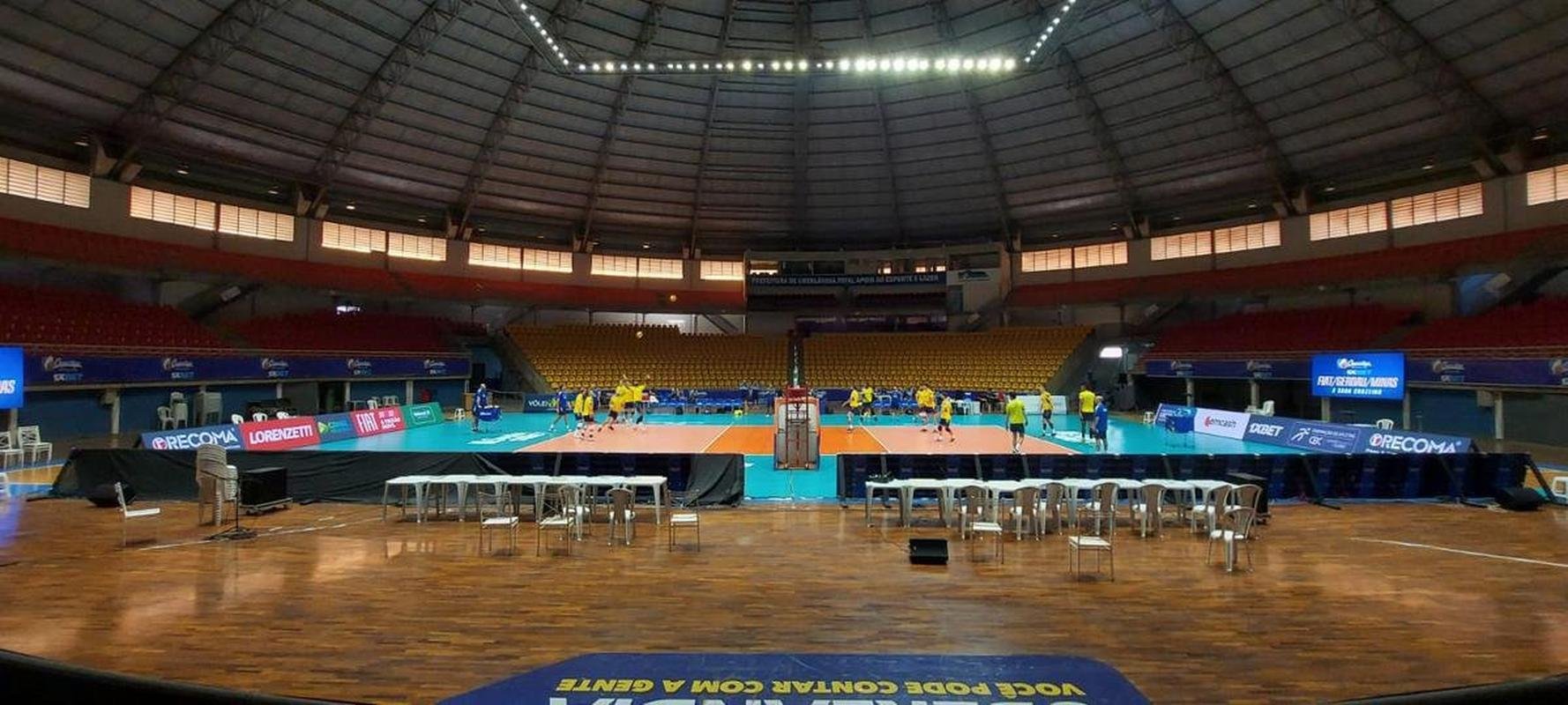 Cruzeiro treina no Sabiazinho, em Uberlndia, antes da deciso contra o Minas na Superliga Masculina