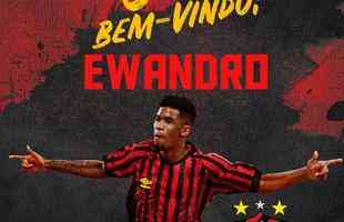 O Sport anunciou a contratação do atacante Ewandro, que estava no Fluminense