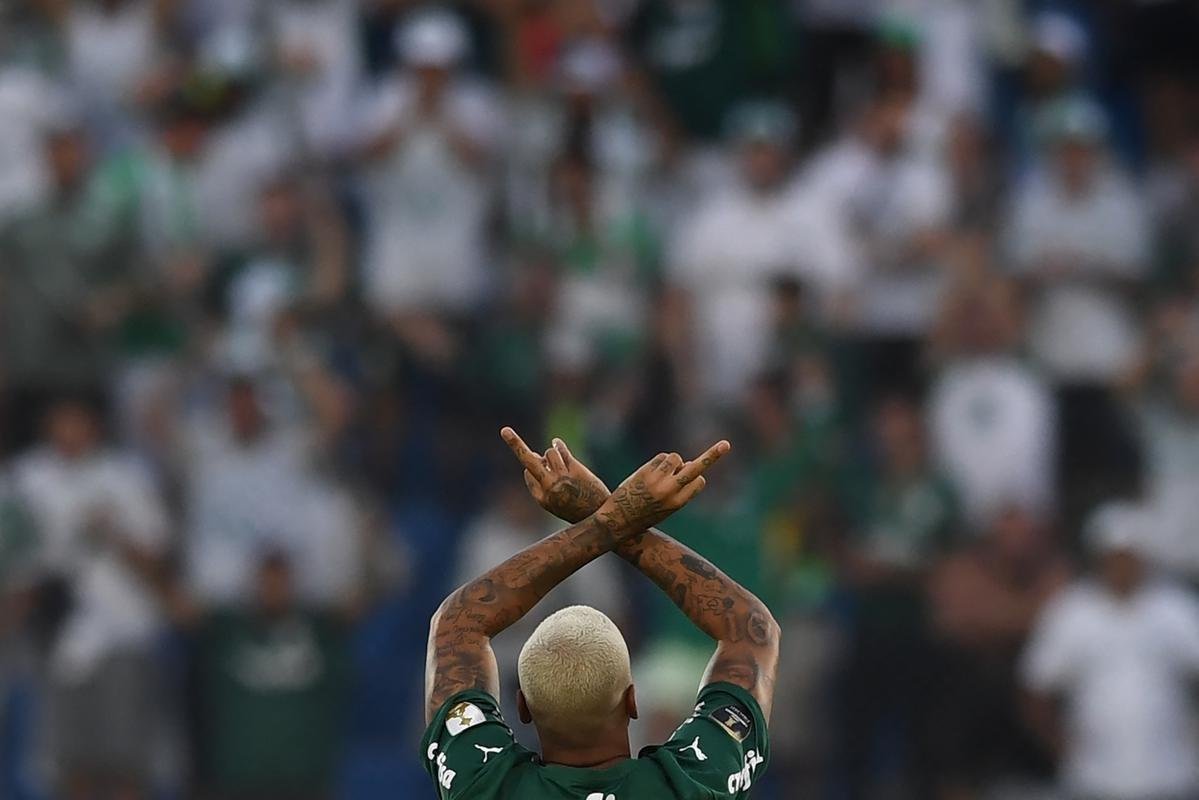 Final da Libertadores: fotos do gol de Deyverson, para o Palmeiras, na prorrogao