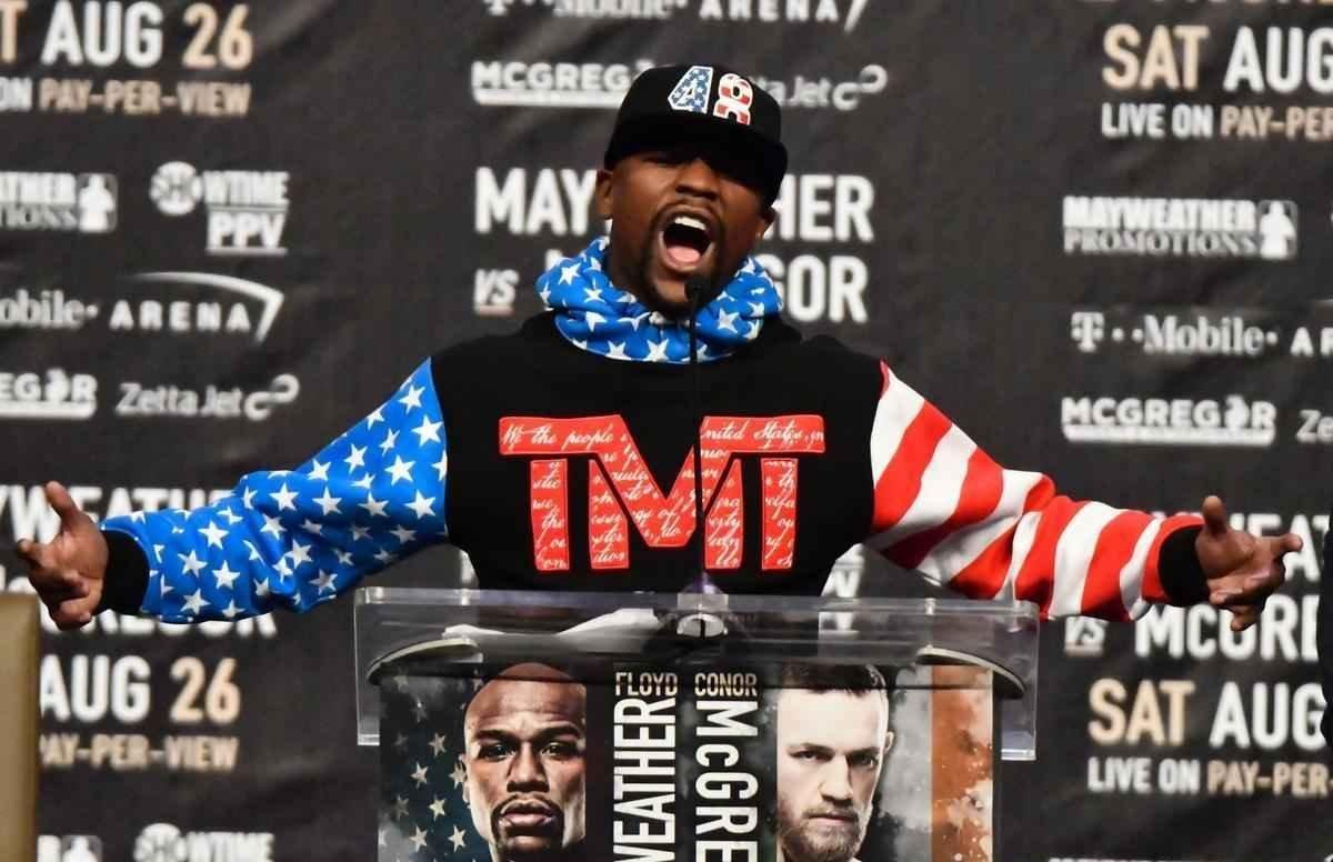 Imagens da abertura da turn com Mayweather e McGregor, em Los Angeles