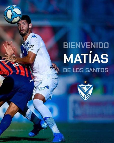 Matías De los Santos, zagueiro (Vélez Sarsfield, da Argentina)