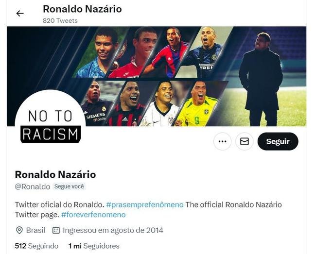 Contas de jogadores e clubes com e sem o perfil de verificado no Twitter