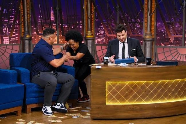 Ronaldo em participao no 'The Noite com Danilo Gentili', no SBT/Alterosa