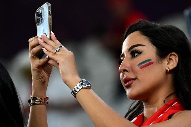 Torcedores de Marrocos e Canad na partida pelo Grupo F da Copa do Mundo 