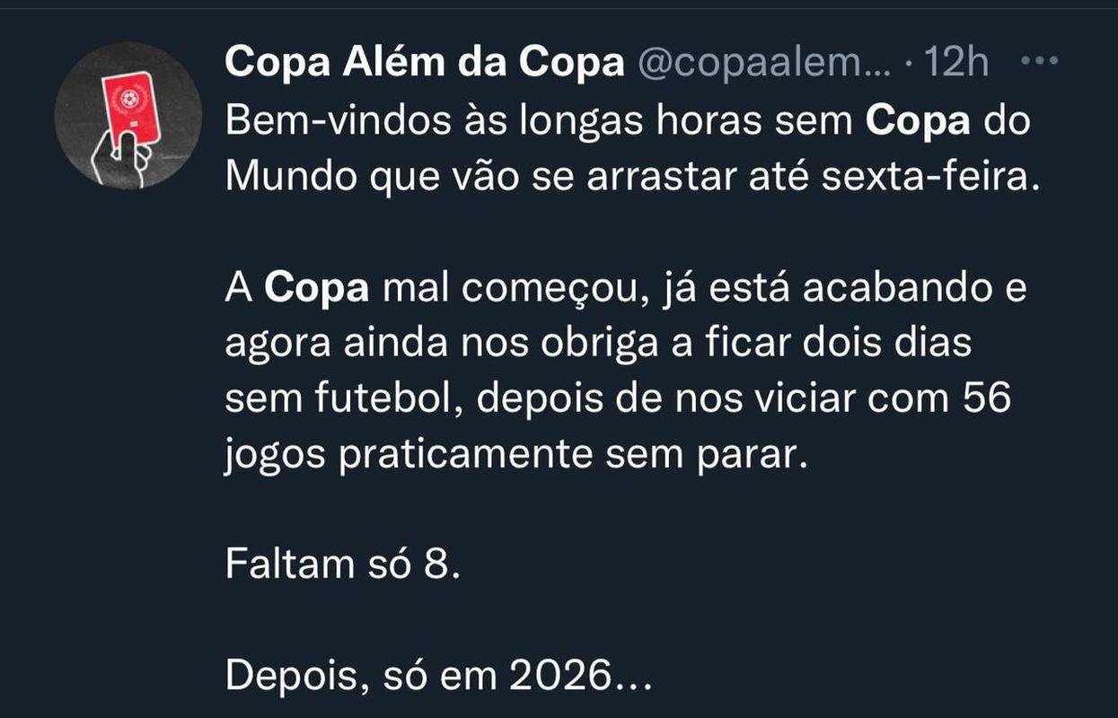 Memes do primeiro dia sem Copa do Mundo