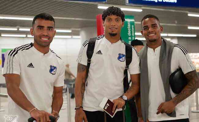 Jogadores do Millonarios chegaram a Belo Horizonte