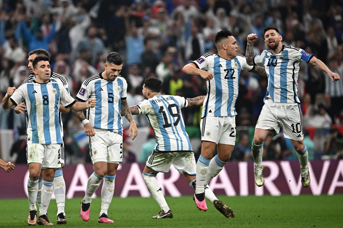 Argentina venceu a Frana por 4 a 2 nos pnaltis, depois de empate por 3 a 3, e finalmente soltou o grito de tricampe do mundo