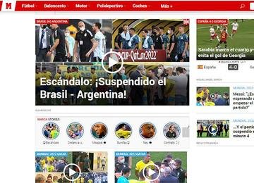 Paralisação do clássico por quebra de regras sanitárias de argentinos é assunto destacado em alguns dos principais veículos de comunicação da Europa