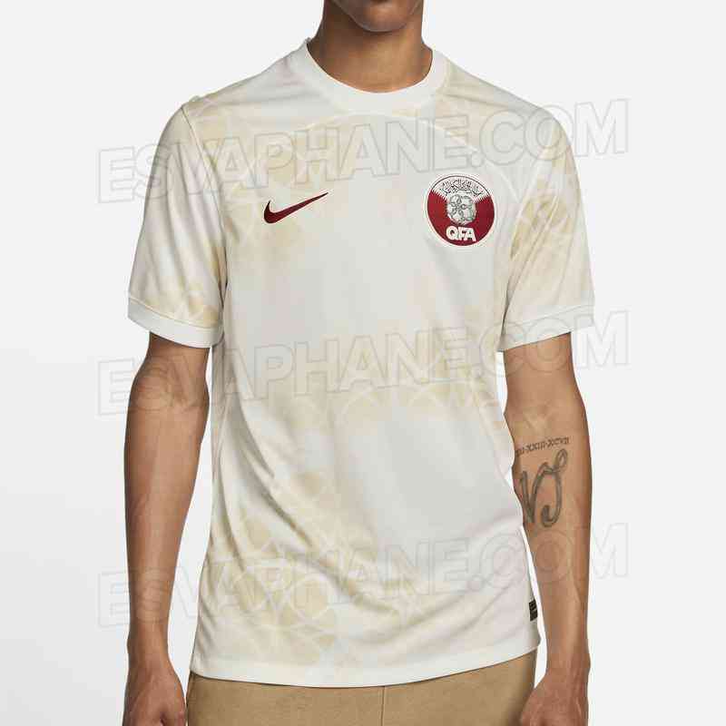 A provvel camisa II do Catar para Copa do Mundo foi desenvolvida pela Nike e divulgada de forma antecipada pelo portal Esvaphane