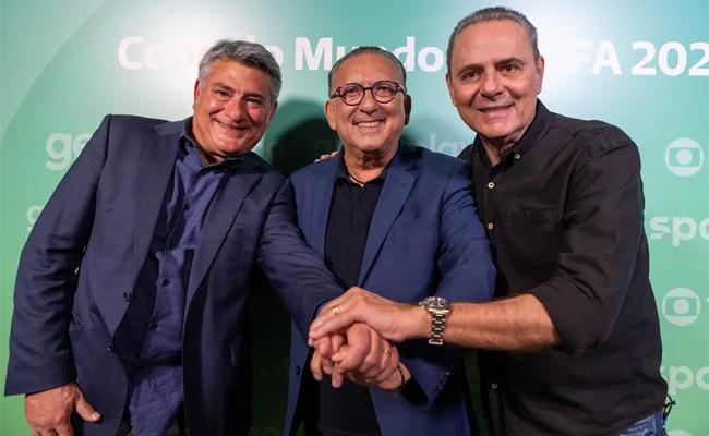 Cléber Machado, Galvão Bueno e Luis Roberto