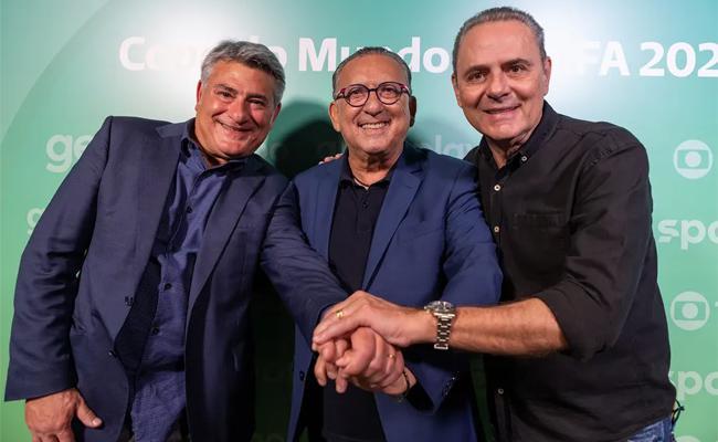 Clber Machado, Galvo Bueno e Luis Roberto